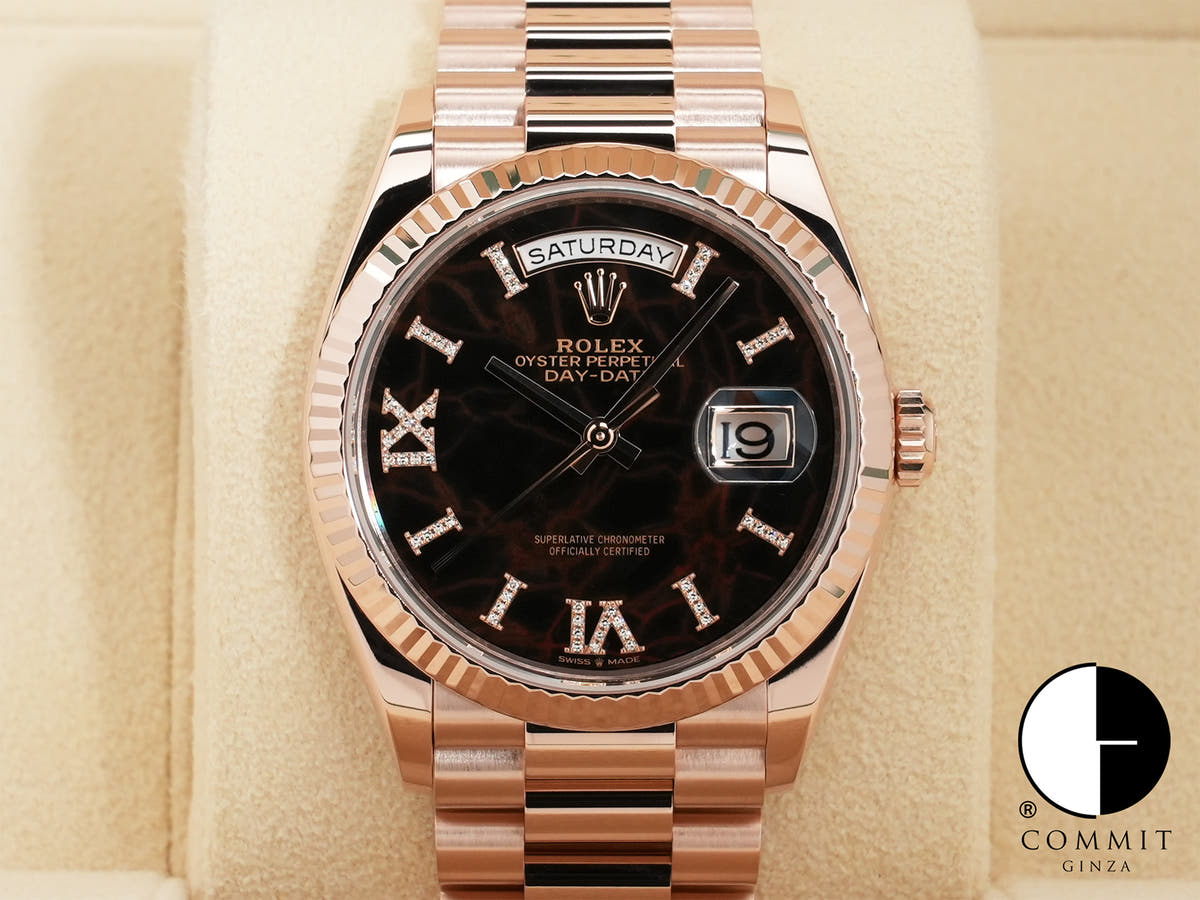 Rolex Day-Date Ref.128235 18KERG Eisenkiesel dial, good condition, pre-owned uw536aq2