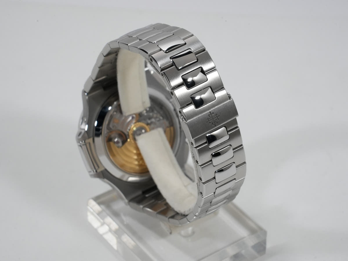 パテックフィリップ ノーチラス クロノグラフ Ref.5980/1A-001 SS ブルー文字盤 美中古 npknywtx