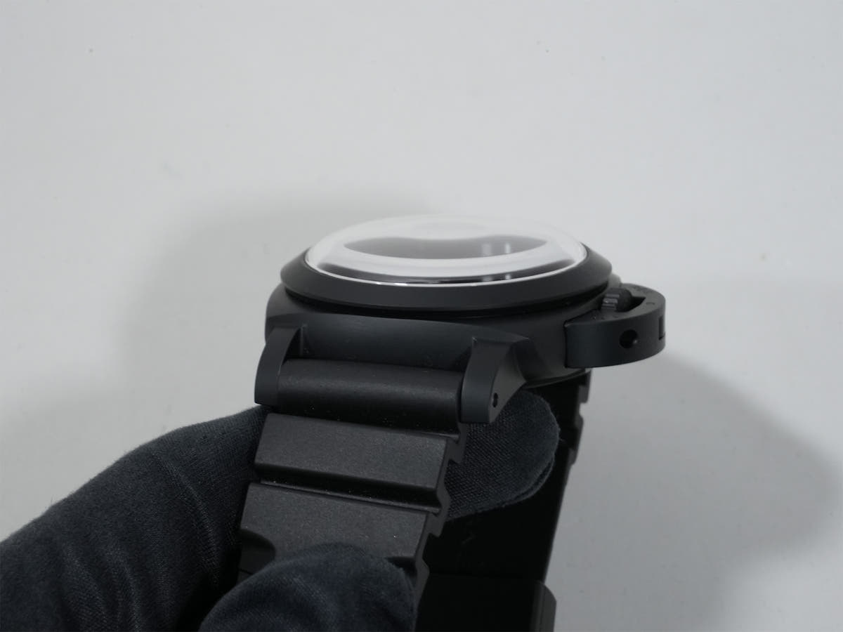 パネライ ルミノール ディエチ ジョルニ GMT チェラミカ Ref.PAM01483 BLACK CERAMIC グリーン文字盤 美中古 p2wc783g
