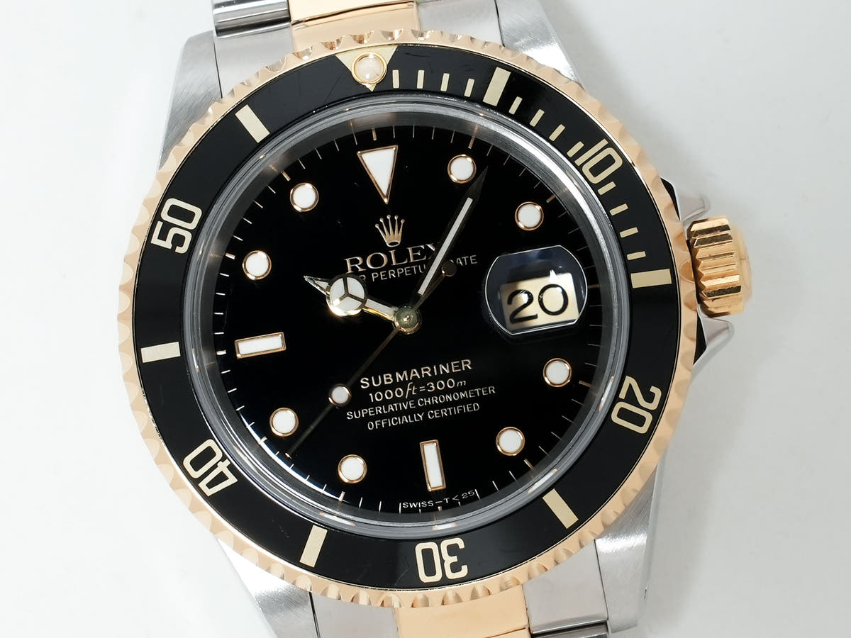 ロレックス サブマリーナー デイト Ref.16613LN SS/YG ブラック文字盤 美中古 7yu27yxi