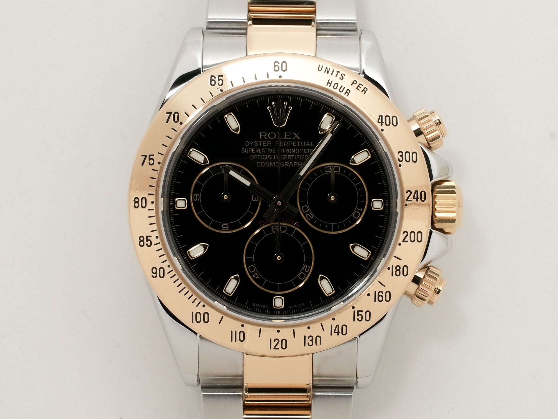 ロレックス デイトナ Ref.116523 SS/YG ブラック文字盤 中古 tufbcsjw
