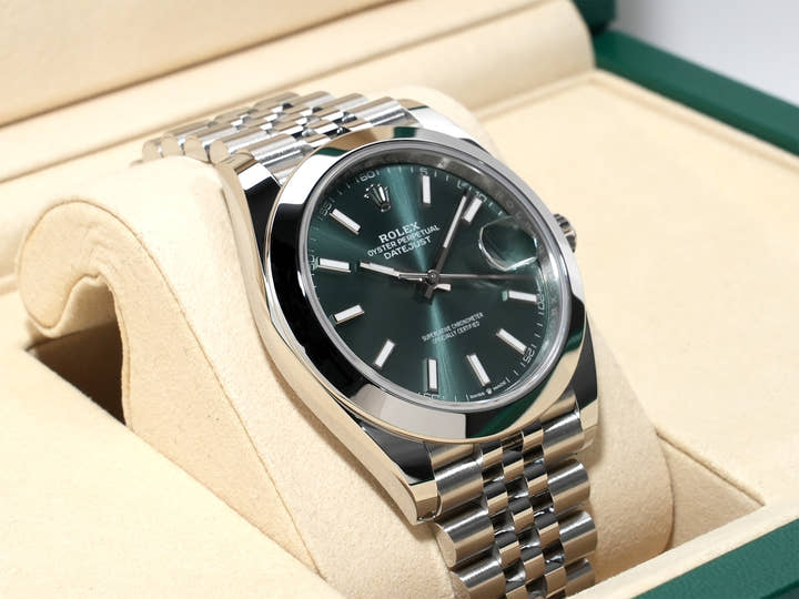 Rolex Datejust 41 Ref. 126300 Stainless Steel Mint Green Dial