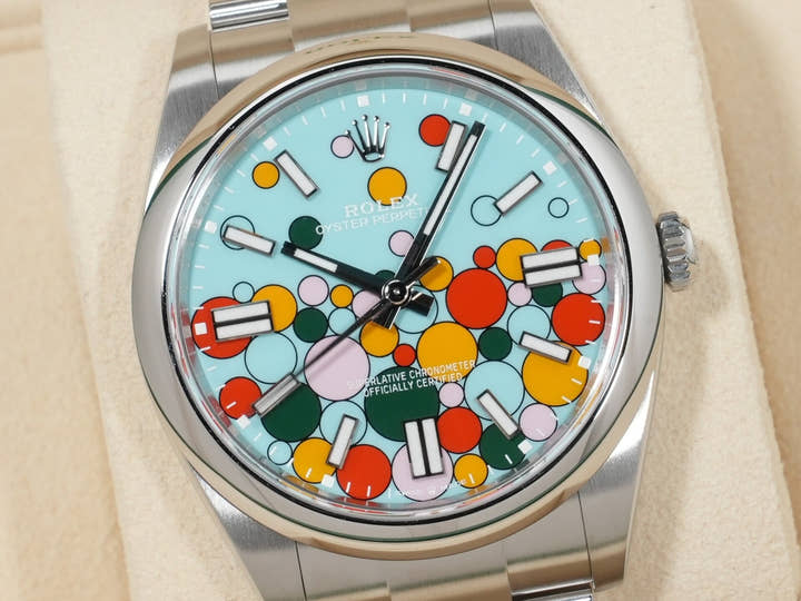 ロレックス オイスターパーペチュアル41 Ref.124300 ステンレススチール セレブレーションモチーフ文字盤