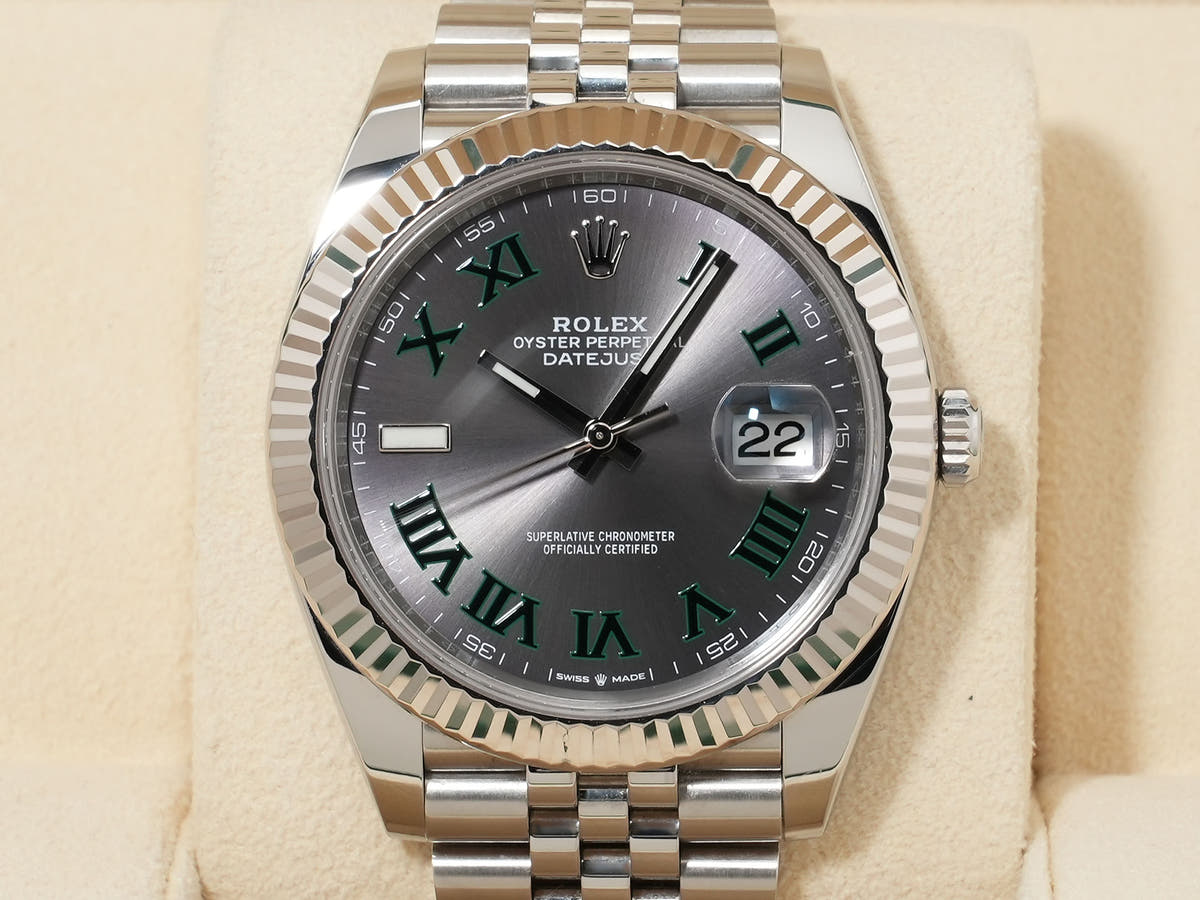 ロレックス デイトジャスト41 Ref.126334 SS/WG スレートローマン文字盤 ジュビリーブレスレット 中古 35wd3f3j