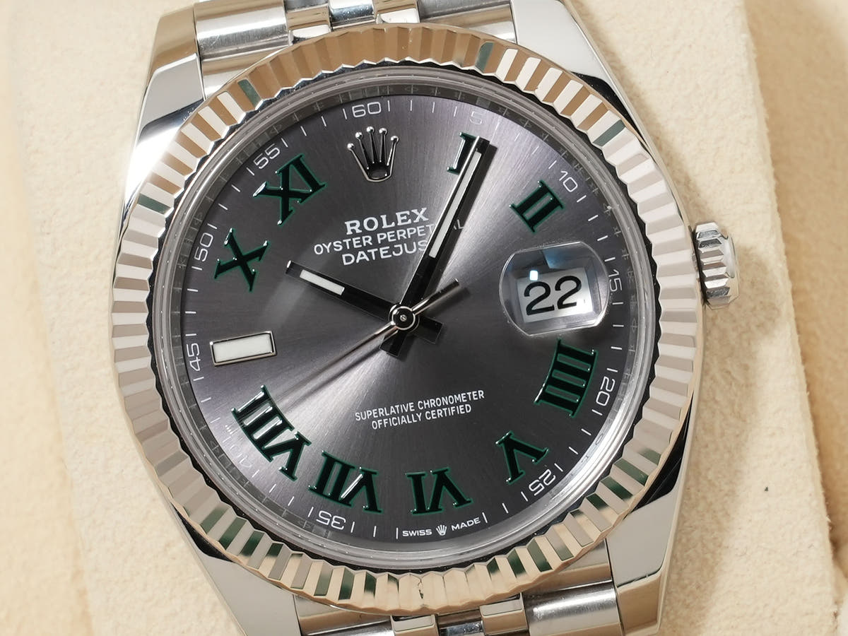ロレックス デイトジャスト41 Ref.126334 SS/WG スレートローマン文字盤 ジュビリーブレスレット 中古 35wd3f3j