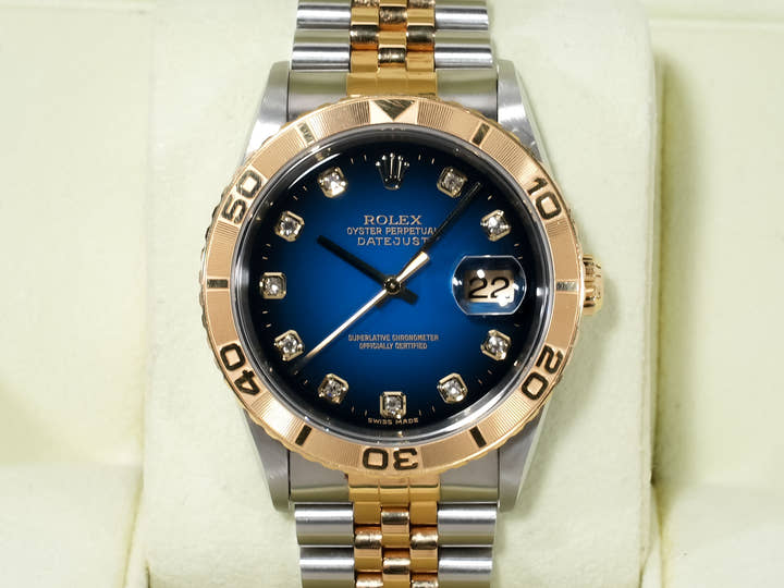 ロレックス デイトジャスト サンダーバード Ref.16263G ステンレススチール/イエローゴールド ブルーグラデーション文字盤 ジュビリーブレスレット