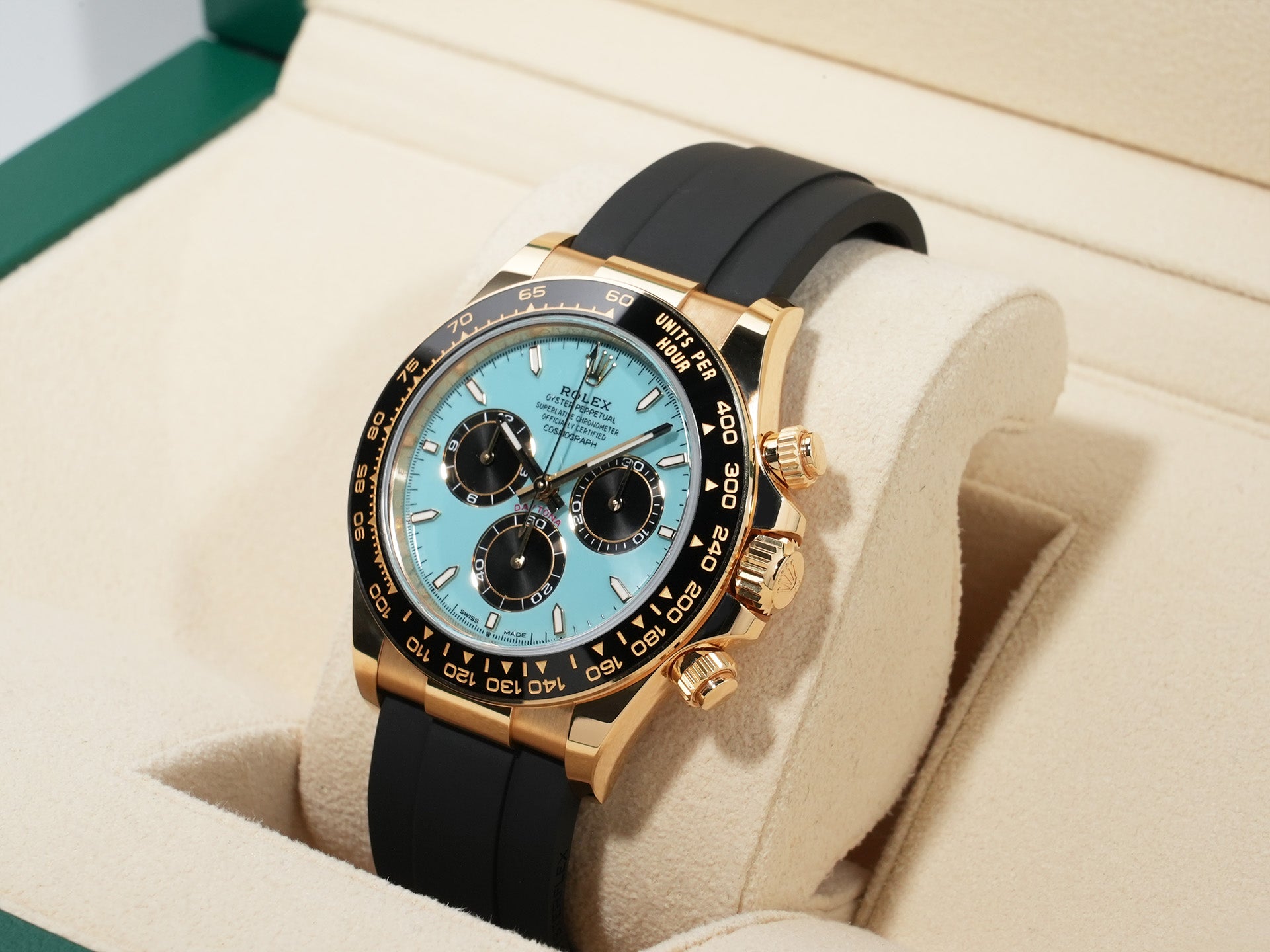 ロレックス デイトナ Ref.126518LN 18KYG ターコイズブルー文字盤 美品 3m9k5onq