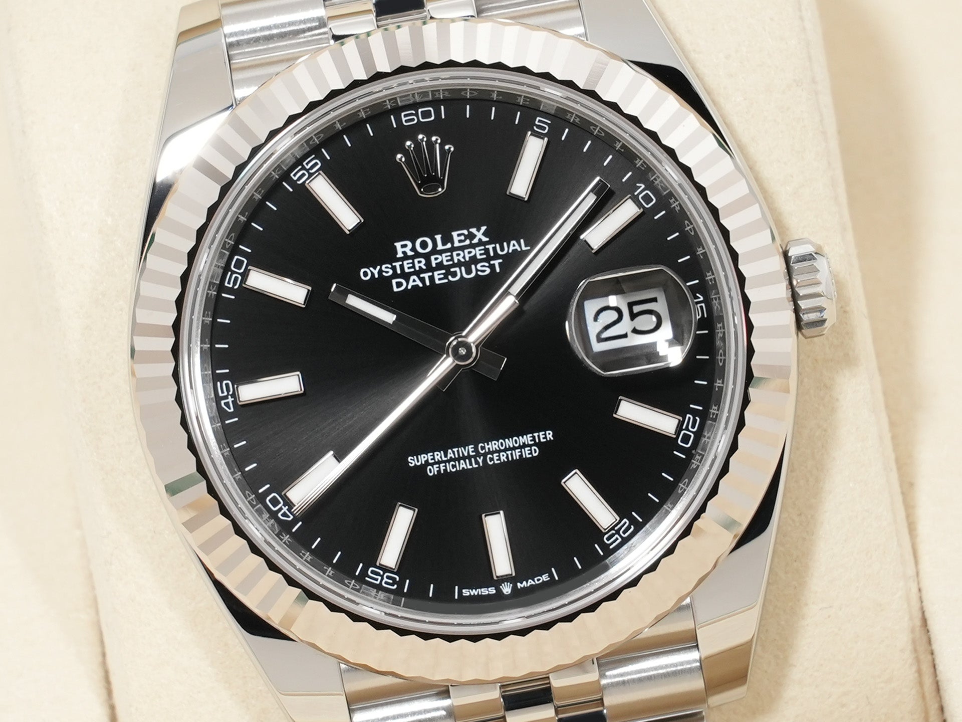 ロレックス デイトジャスト41 Ref.126334 SS/WG ブラック文字盤 ジュビリーブレスレット 未使用 7axu3ibo