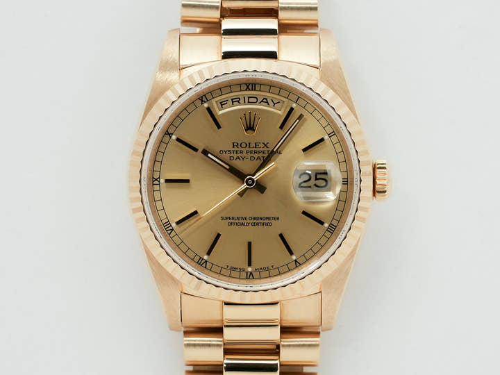 Rolex Day-Date 36 Ref. 18238 Yellow Gold Champagne Gold Dial