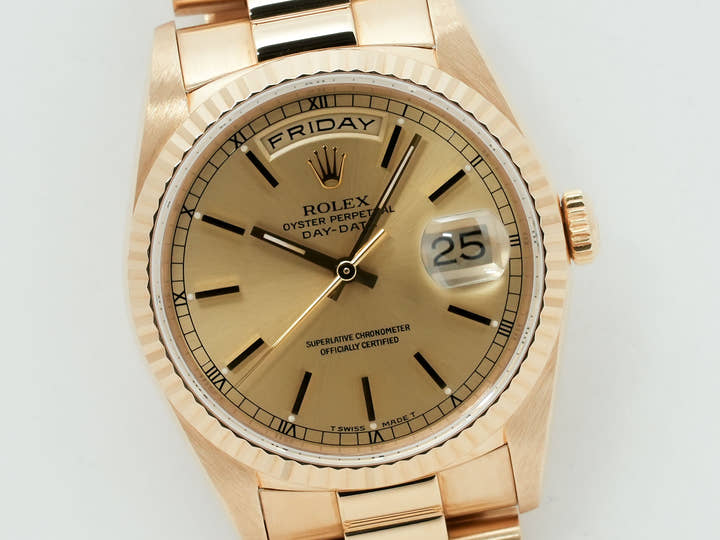 Rolex Day-Date 36 Ref. 18238 Yellow Gold Champagne Gold Dial