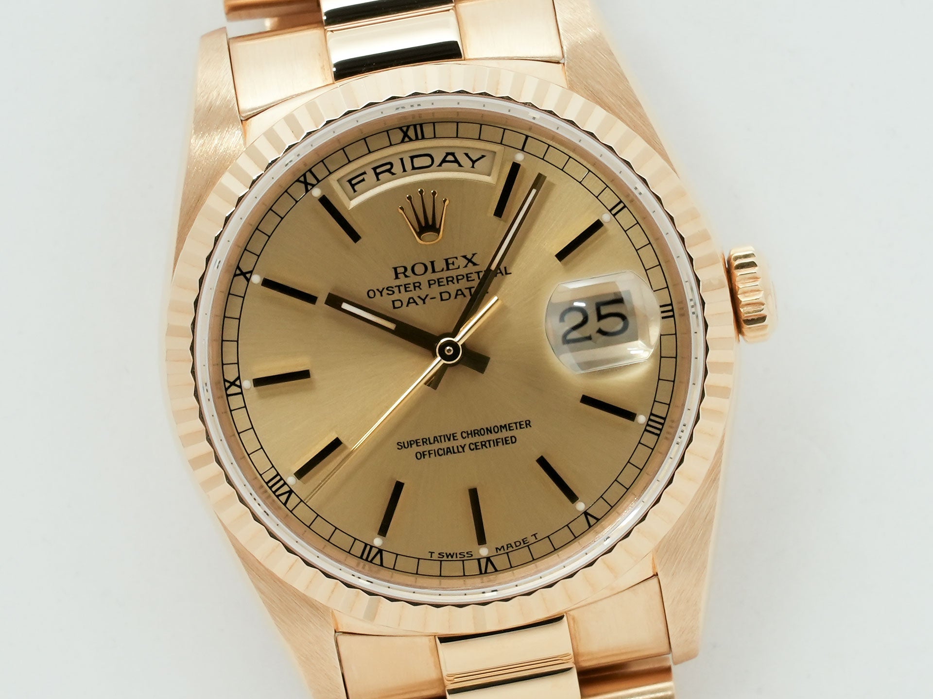 ロレックス デイデイト36 Ref.18238 18KYG シャンパンゴールド文字盤 中古 w2zxkzhs
