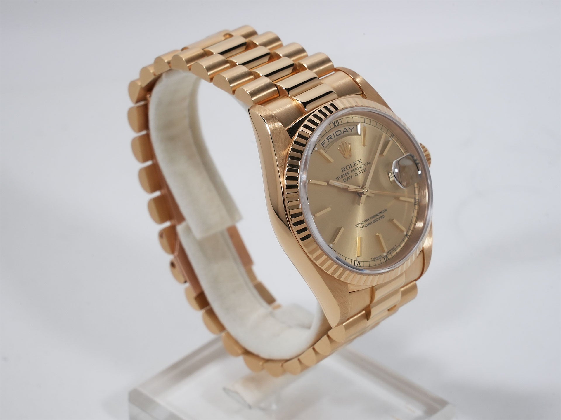 ロレックス デイデイト36 Ref.18238 18KYG シャンパンゴールド文字盤 中古 w2zxkzhs