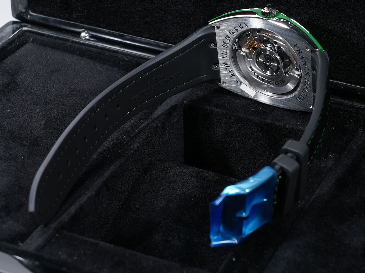 フランクミュラー ヴァンガード スリム ヴィンテージ Ref.V41SS6ATFOVIN ACVR SS グリーン文字盤 極美品 mjoej4uq