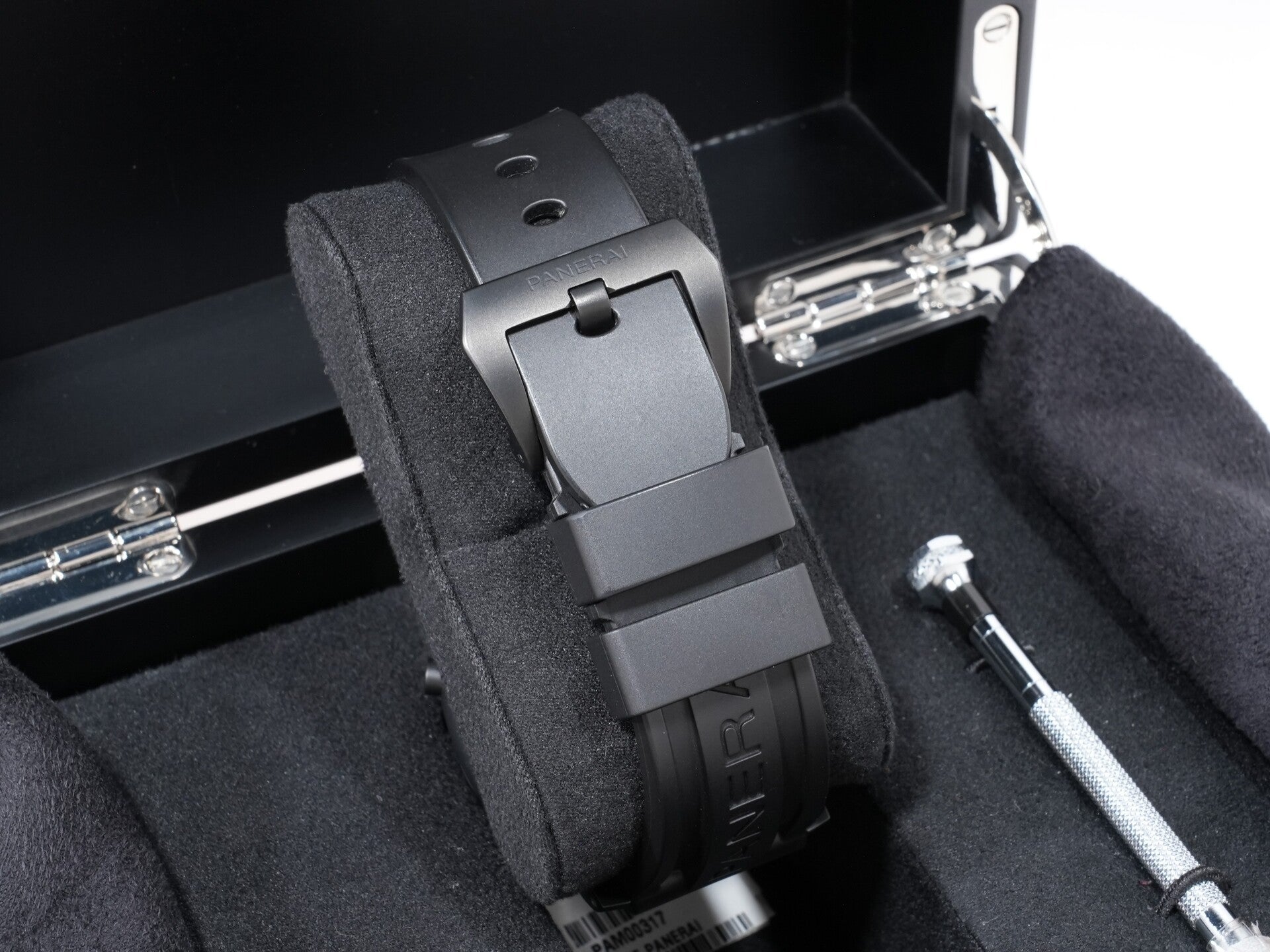 パネライ ルミノール 1950 8DAYSクロノ モノプルサンテGMT Ref.PAM00317 BLACK CERAMIC ブラック文字盤 美中古 3scgaox9