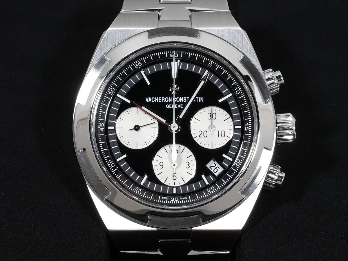 Vacheron Constantin Overseas Chronograph Ref.5500V/110A-B481 SS Black Dial Used x3cbtexo