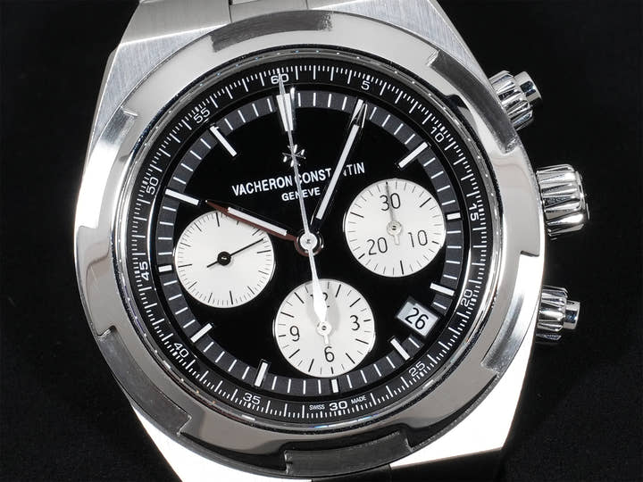 Vacheron Constantin Overseas Chronograph Ref.5500V/110A-B481 SS Black Dial Used x3cbtexo