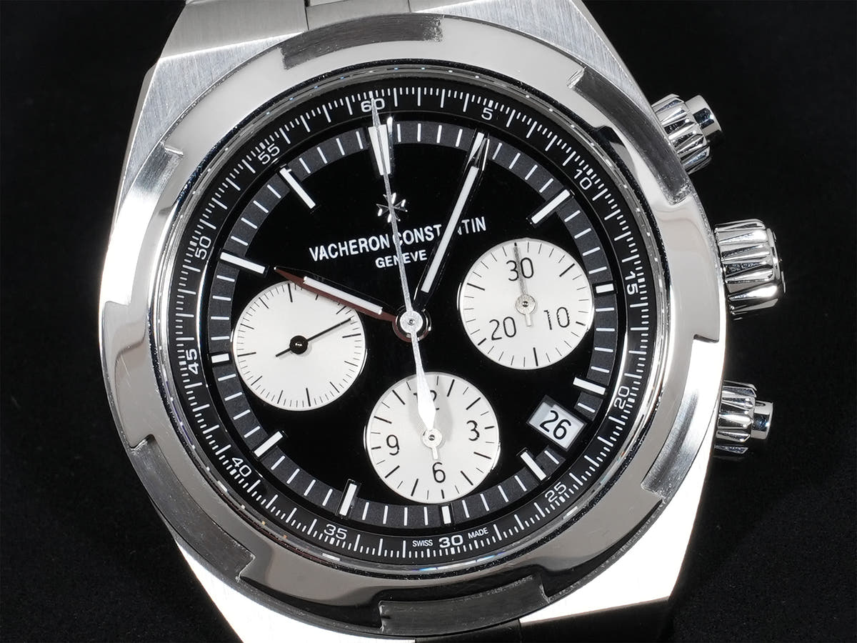 Vacheron Constantin Overseas Chronograph Ref.5500V/110A-B481 SS Black Dial Used x3cbtexo