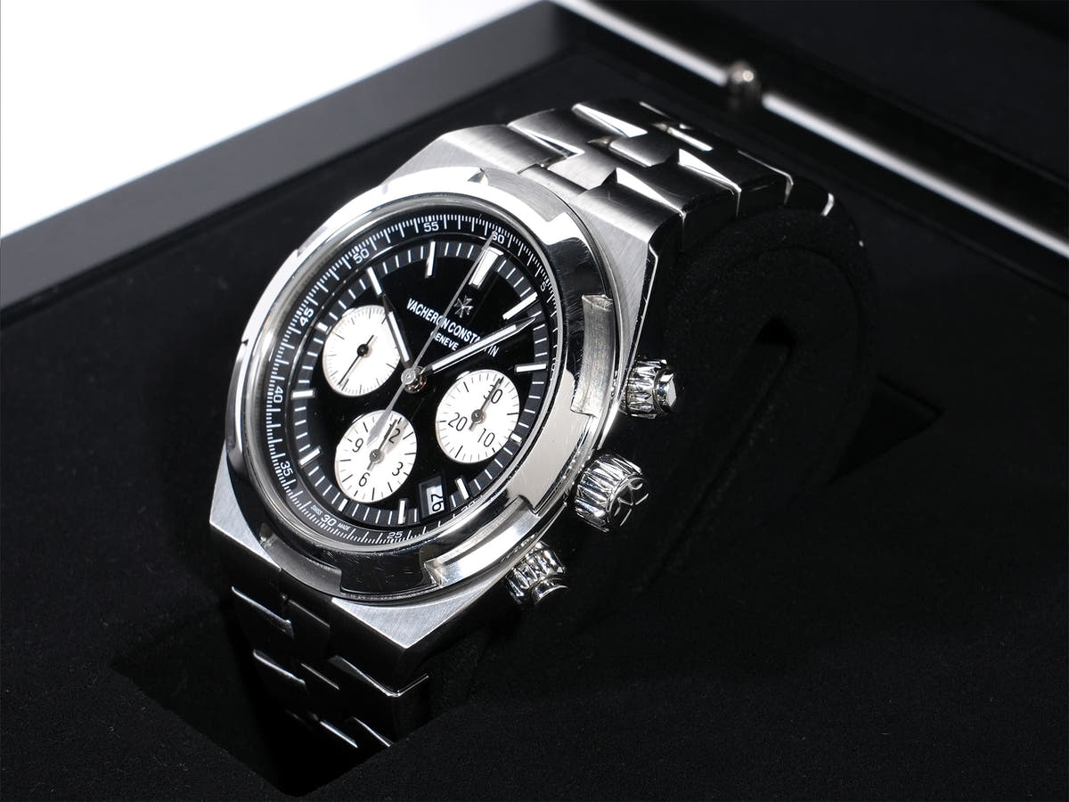Vacheron Constantin Overseas Chronograph Ref.5500V/110A-B481 SS Black Dial Used x3cbtexo