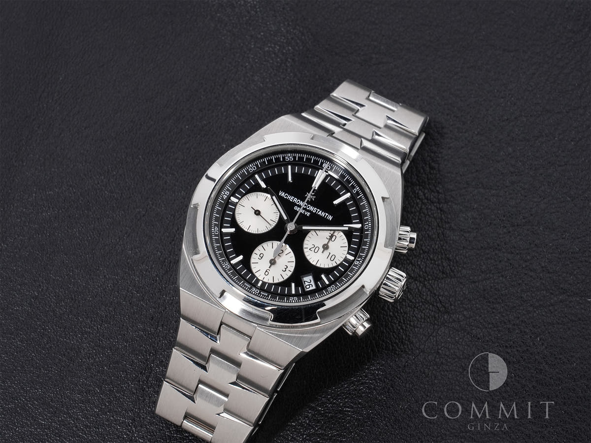Vacheron Constantin Overseas Chronograph Ref.5500V/110A-B481 SS Black Dial Used x3cbtexo