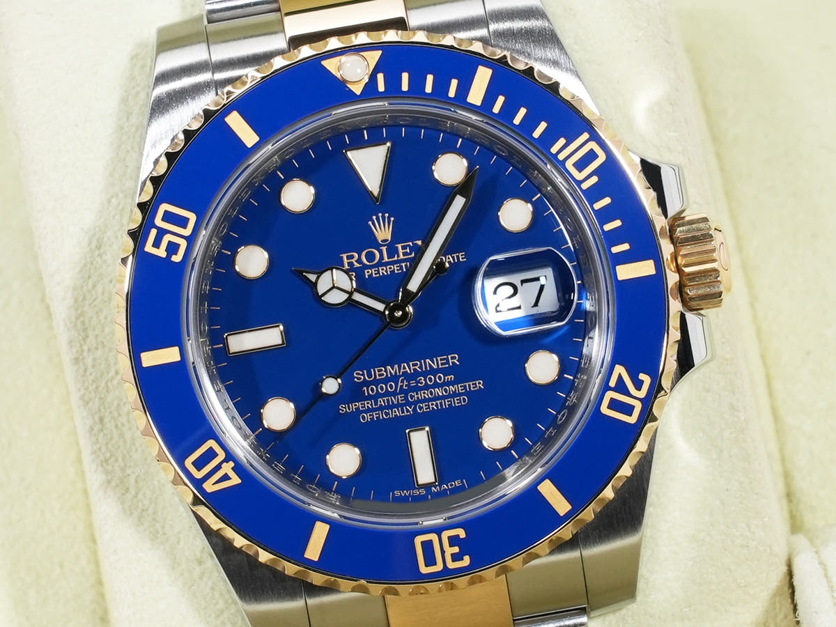ロレックス サブマリーナー デイト Ref.116613LB SS/YG ブルー文字盤 美品 qqrv9w6i