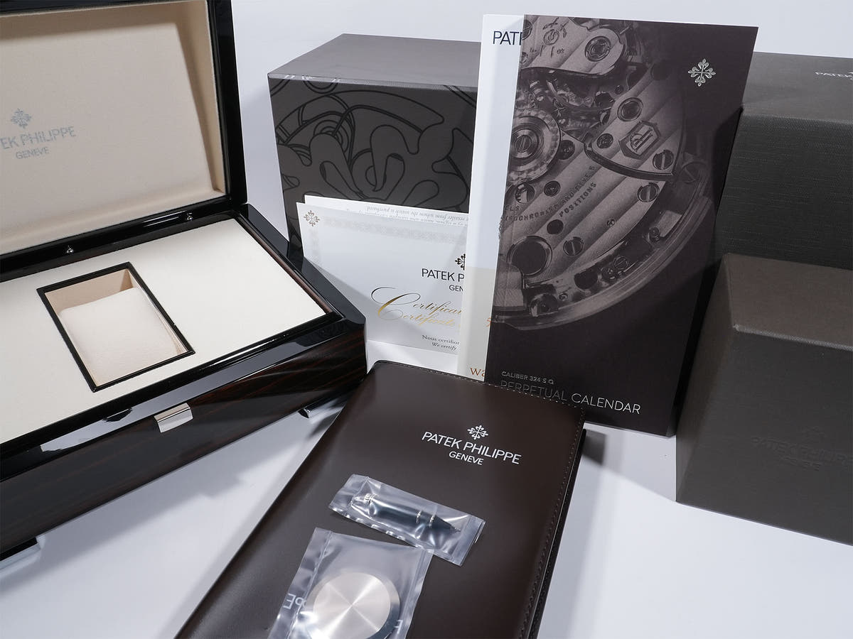 パテックフィリップ グランド コンプリケーション パーペチュアル カレンダー Ref.5320G-011 18KWG ローズゴールドめっきのオパーリン文字盤 美中古 7tkpx2xa