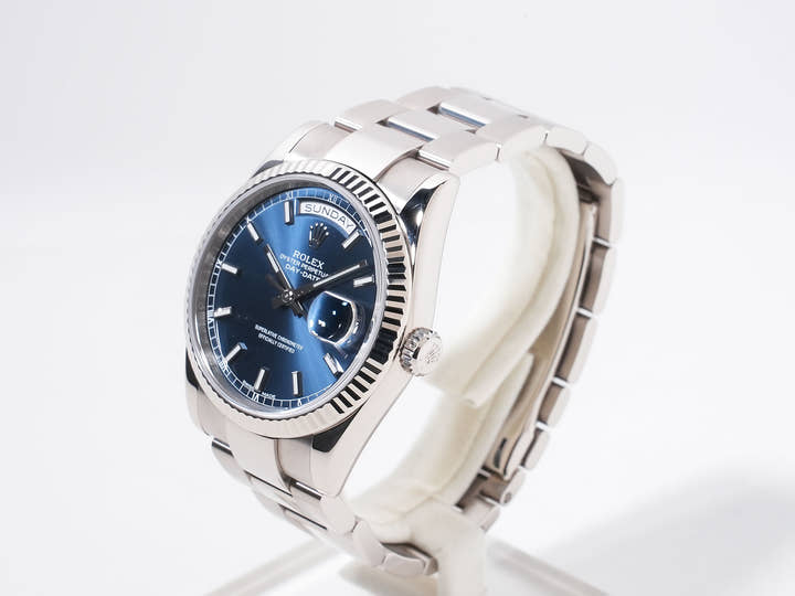 Rolex Day-Date 36 Ref. 118239 White Gold Blue Dial