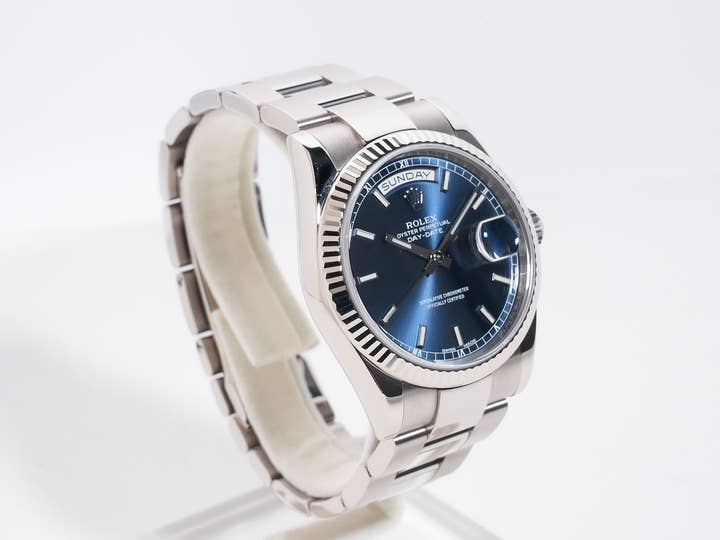 Rolex Day-Date 36 Ref. 118239 White Gold Blue Dial