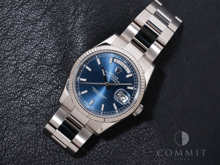 Rolex Day-Date 36 Ref. 118239 White Gold Blue Dial