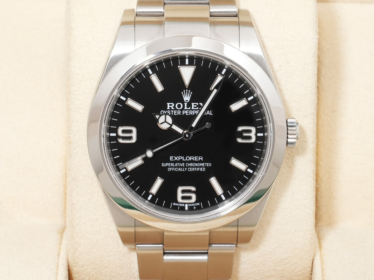 ロレックス エクスプローラーI Ref.214270 SS ブラック文字盤 中古 e29f8w33