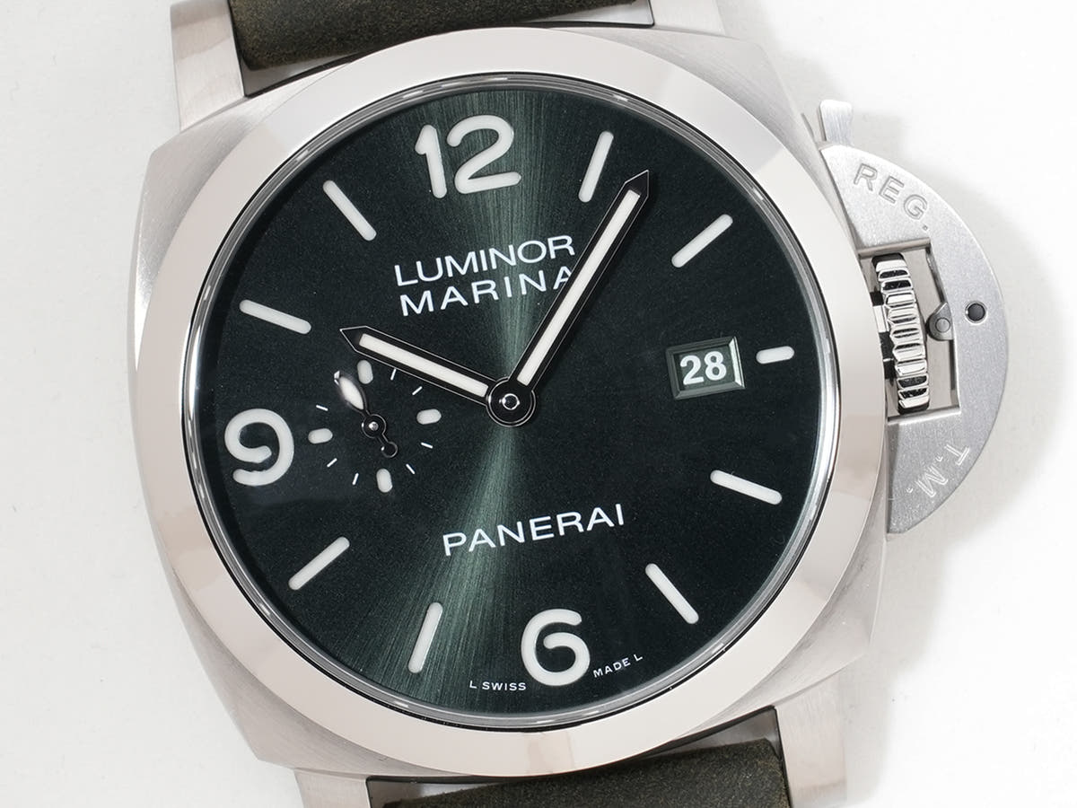 パネライ ルミノール マリーナ チタニオ Ref.PAM03325 TI グリーン文字盤 未使用 si2tbjn5