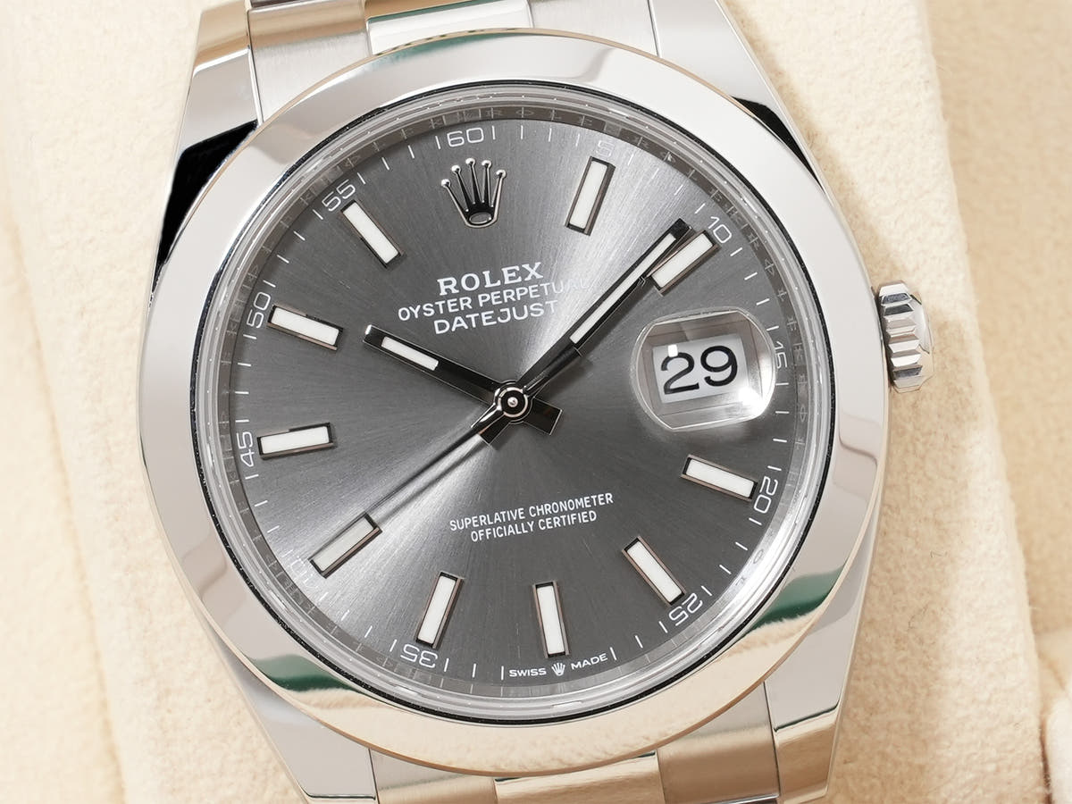 ロレックス デイトジャスト41 Ref.126300 SS スレート文字盤 オイスターブレスレット 美品 xkhe9jzu
