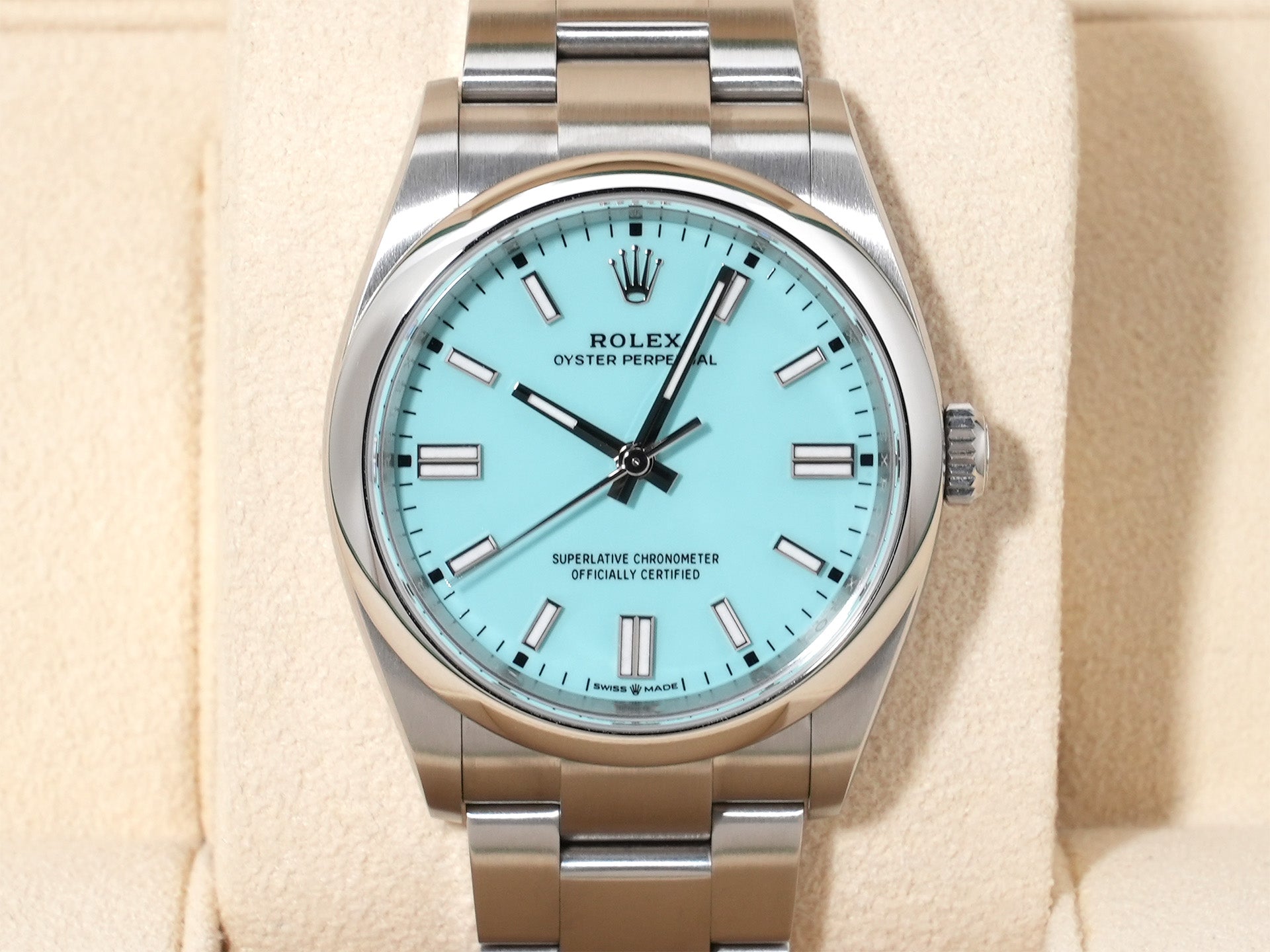 ロレックス オイスターパーペチュアル36 Ref.126000 SS ターコイズ文字盤 美中古 uxxr6gi8