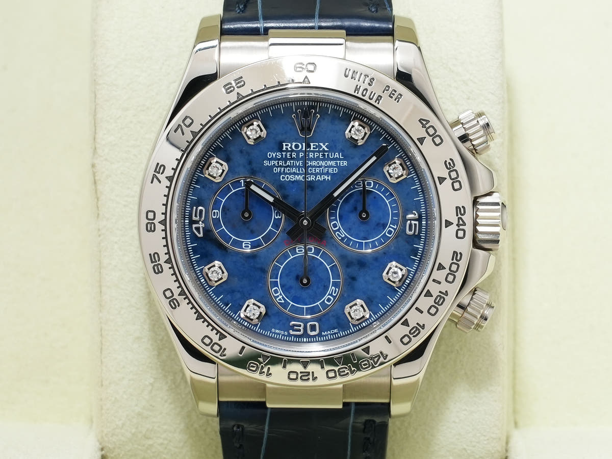 ロレックス デイトナ Ref.116519G 18KWG ソーダライトx8Pダイヤ文字盤 中古 849gqvzx