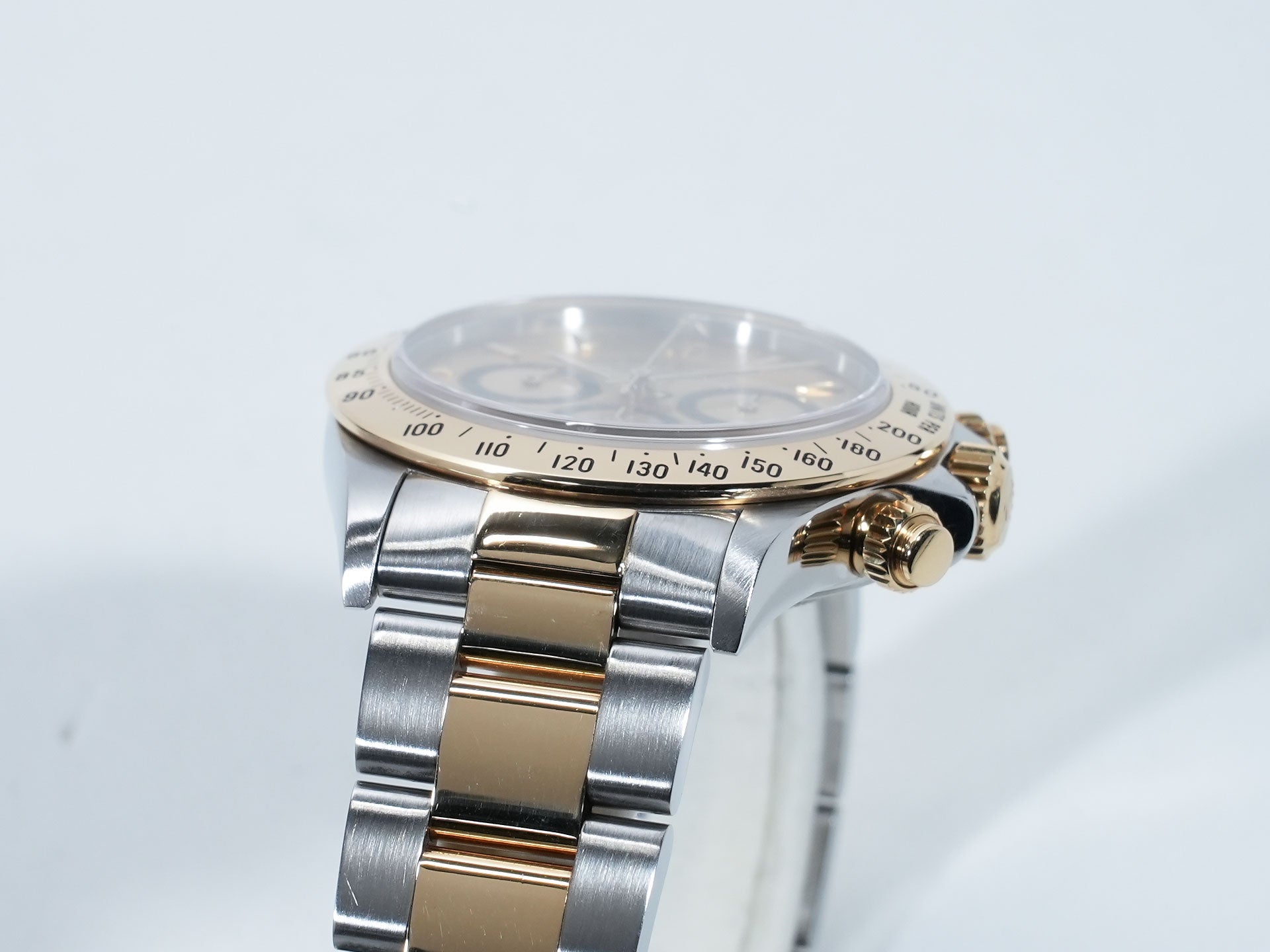 Pre-owned Rolex Daytona El Primero Ref. 16523 Stainless Steel/Yellow Gold Champagne Dial j6tex5yz