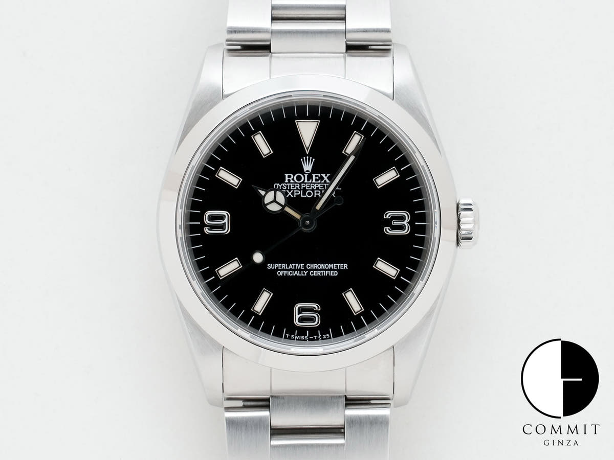 Pre-owned Rolex Explorer I Ref. 14270 Stainless Steel Black Dial muukybtn
