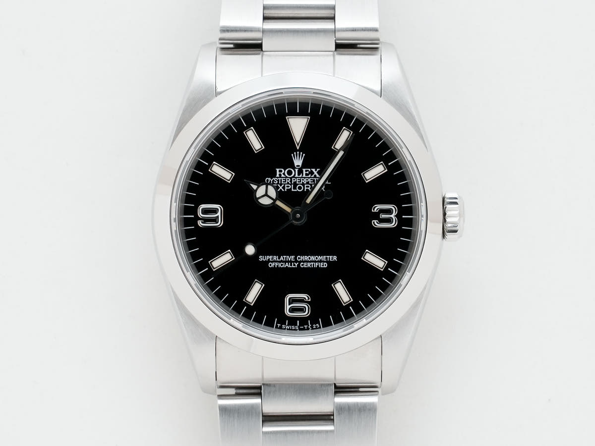 Pre-owned Rolex Explorer I Ref. 14270 Stainless Steel Black Dial muukybtn