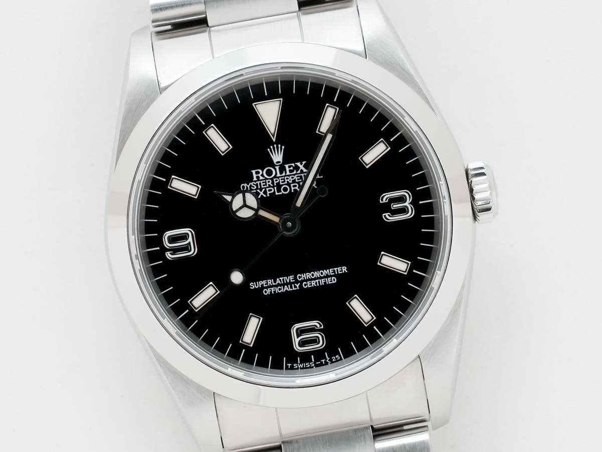 Pre-owned Rolex Explorer I Ref. 14270 Stainless Steel Black Dial muukybtn