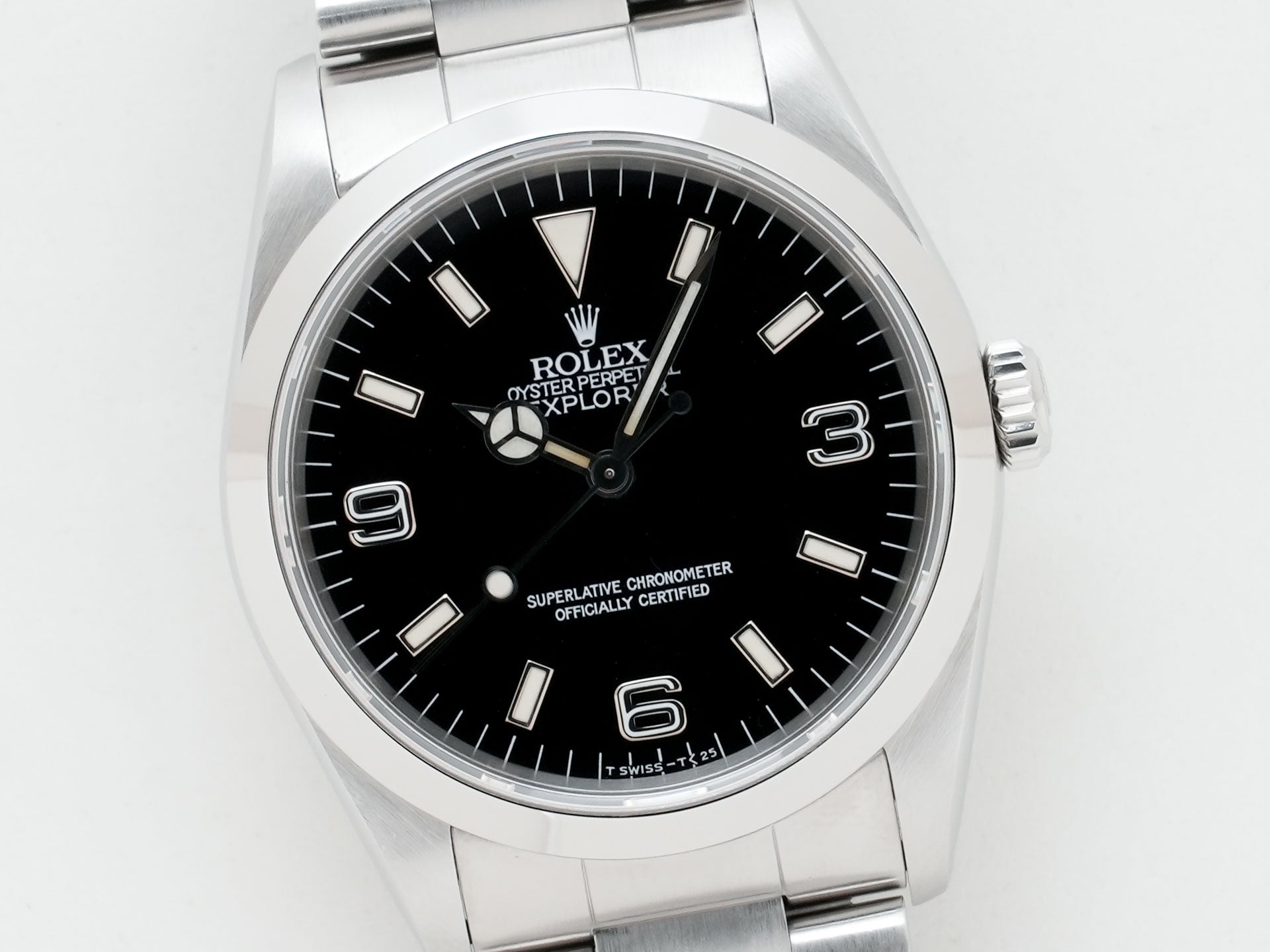 Pre-owned Rolex Explorer I Ref. 14270 Stainless Steel Black Dial muukybtn