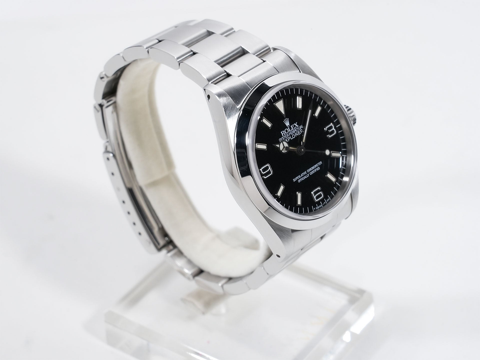 Pre-owned Rolex Explorer I Ref. 14270 Stainless Steel Black Dial muukybtn