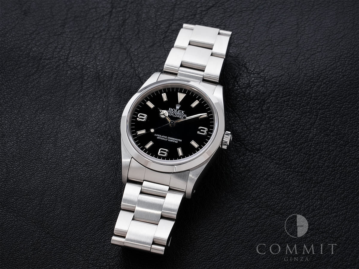 Pre-owned Rolex Explorer I Ref. 14270 Stainless Steel Black Dial muukybtn