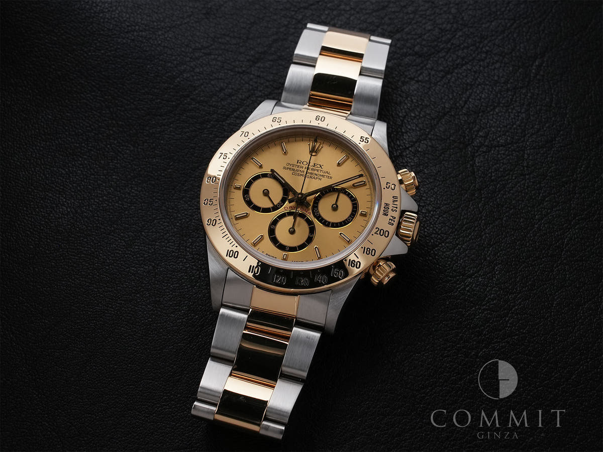 Pre-owned Rolex Daytona El Primero Ref. 16523 Stainless Steel/Yellow Gold Champagne Dial (kyqhukkb)