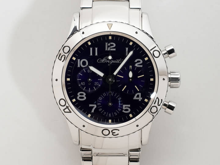 ブレゲ タイプⅩⅩ アエロナバル Ref.3807ST/J2/SW9 SS ブルー文字盤 中古 s7tv65ru