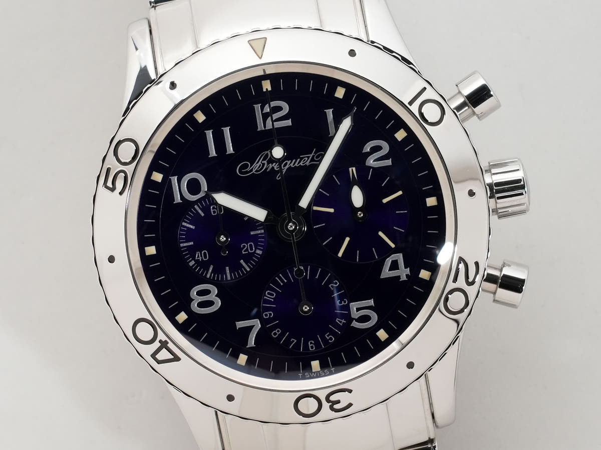 ブレゲ タイプⅩⅩ アエロナバル Ref.3807ST/J2/SW9 SS ブルー文字盤 中古 s7tv65ru