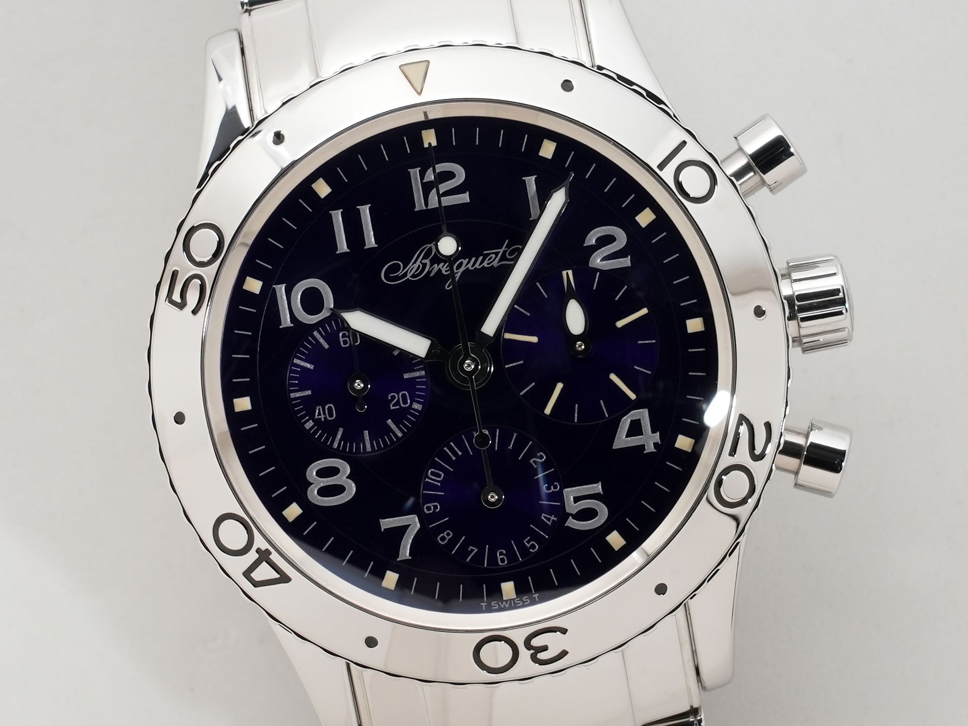 ブレゲ タイプⅩⅩ アエロナバル Ref.3807ST/J2/SW9 SS ブルー文字盤 中古 s7tv65ru