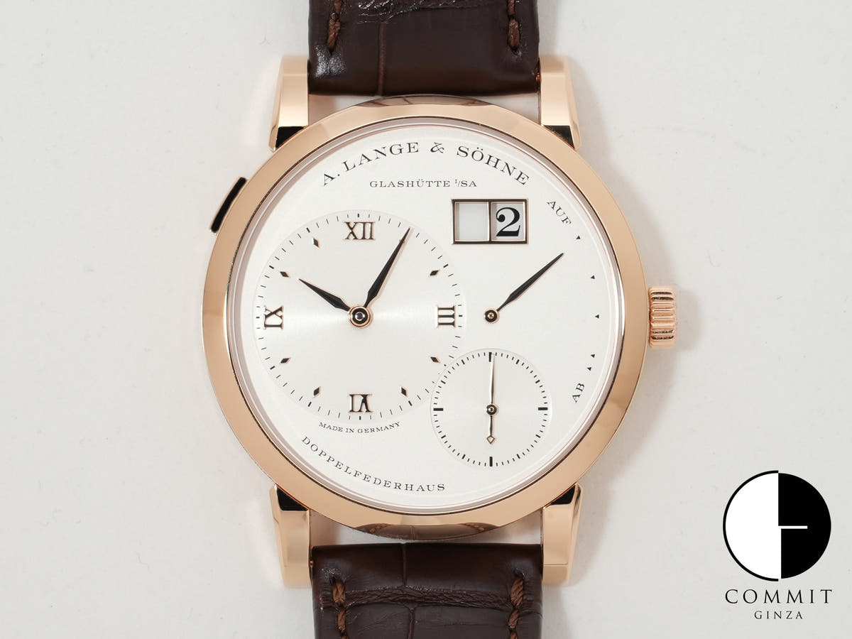 A. Lange &amp; Söhne Lange 1 Ref. 191.032 18KPG Silver Dial Excellent Condition vrcsxw2c