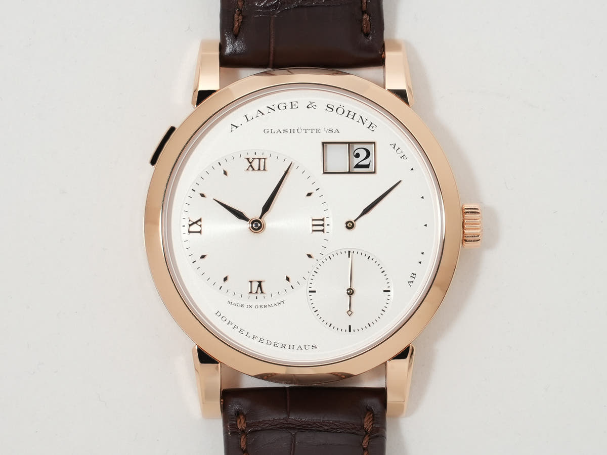 A. Lange &amp; Söhne Lange 1 Ref. 191.032 18KPG Silver Dial Excellent Condition vrcsxw2c