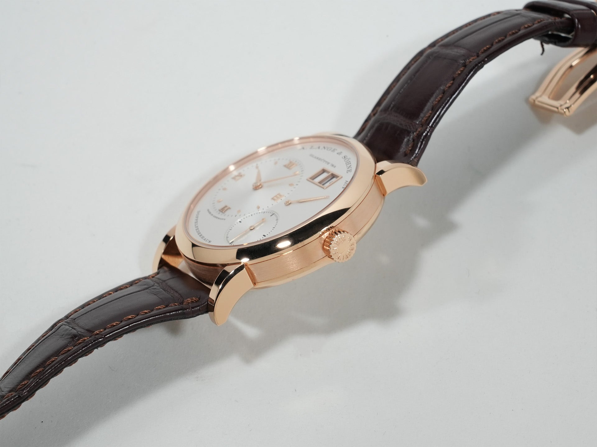 A. Lange &amp; Söhne Lange 1 Ref. 191.032 18KPG Silver Dial Excellent Condition vrcsxw2c