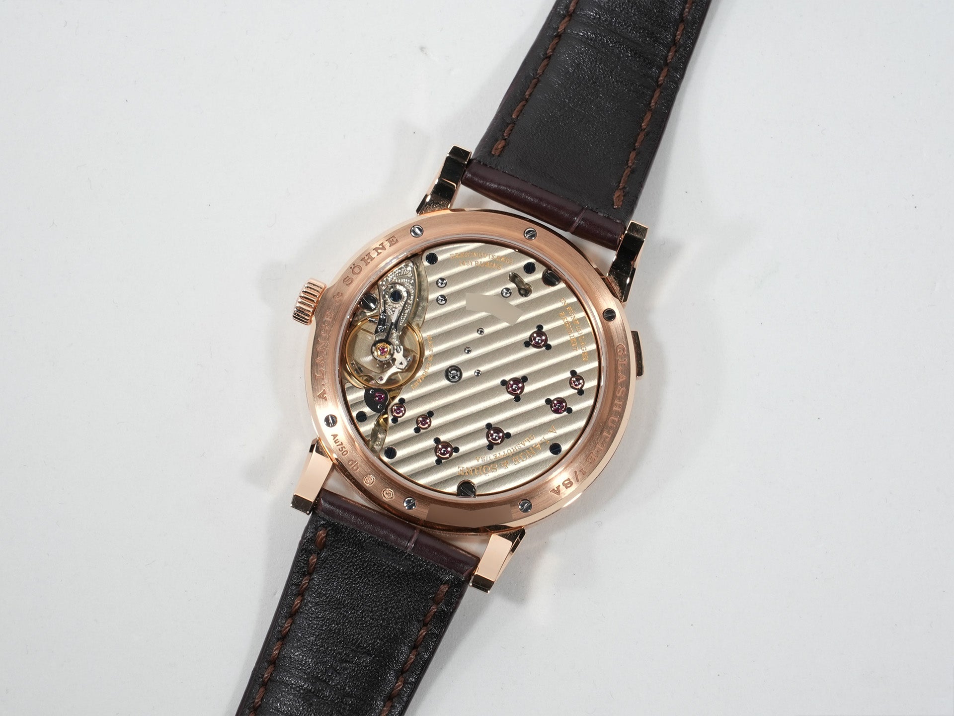 A. Lange &amp; Söhne Lange 1 Ref. 191.032 18KPG Silver Dial Excellent Condition vrcsxw2c
