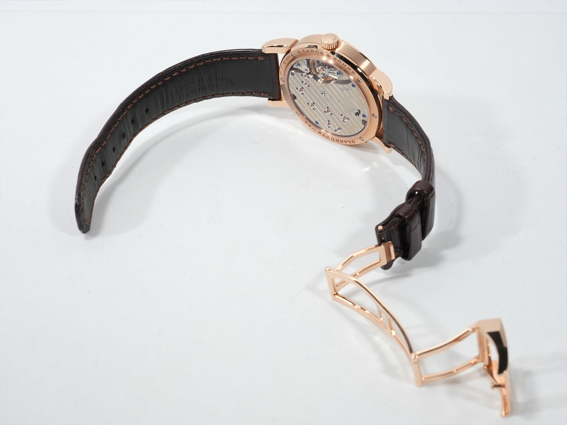 A. Lange &amp; Söhne Lange 1 Ref. 191.032 18KPG Silver Dial Excellent Condition vrcsxw2c