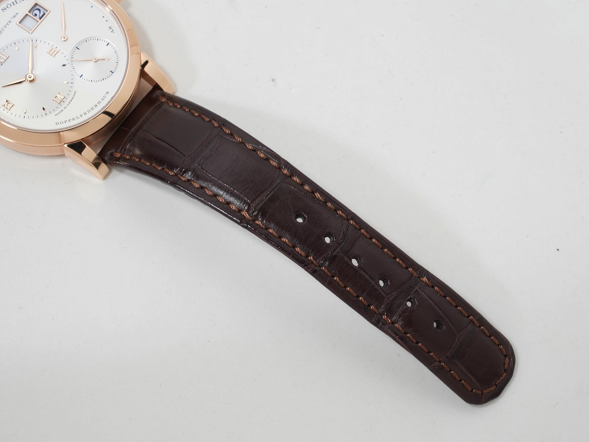 A. Lange &amp; Söhne Lange 1 Ref. 191.032 18KPG Silver Dial Excellent Condition vrcsxw2c